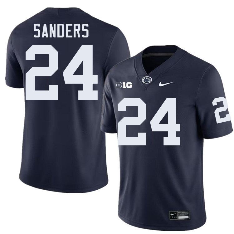 Miles Sanders Penn State Jersey,PSU Nittany Lions #24 Miles Sanders Football Uniforms-Navy